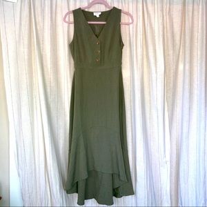 NWT Everly sage green midi dress, sz S